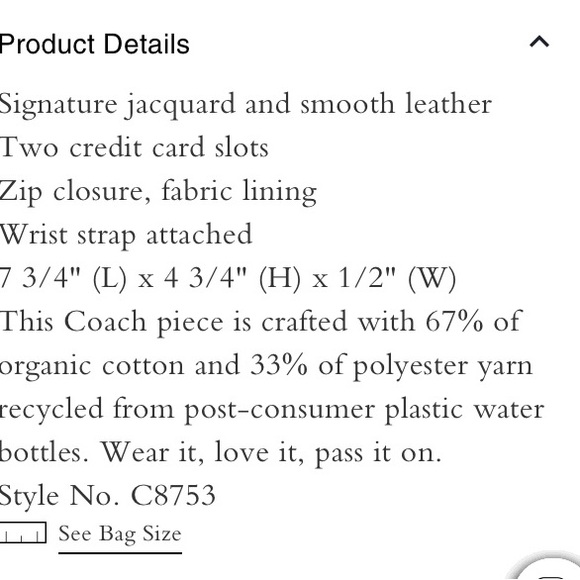 Coach large wristlet in sig jacquard stripes gold taffy. New - Picture 3 of 5